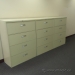 Beige 4 Drawer Lateral File Cabinet, Locking